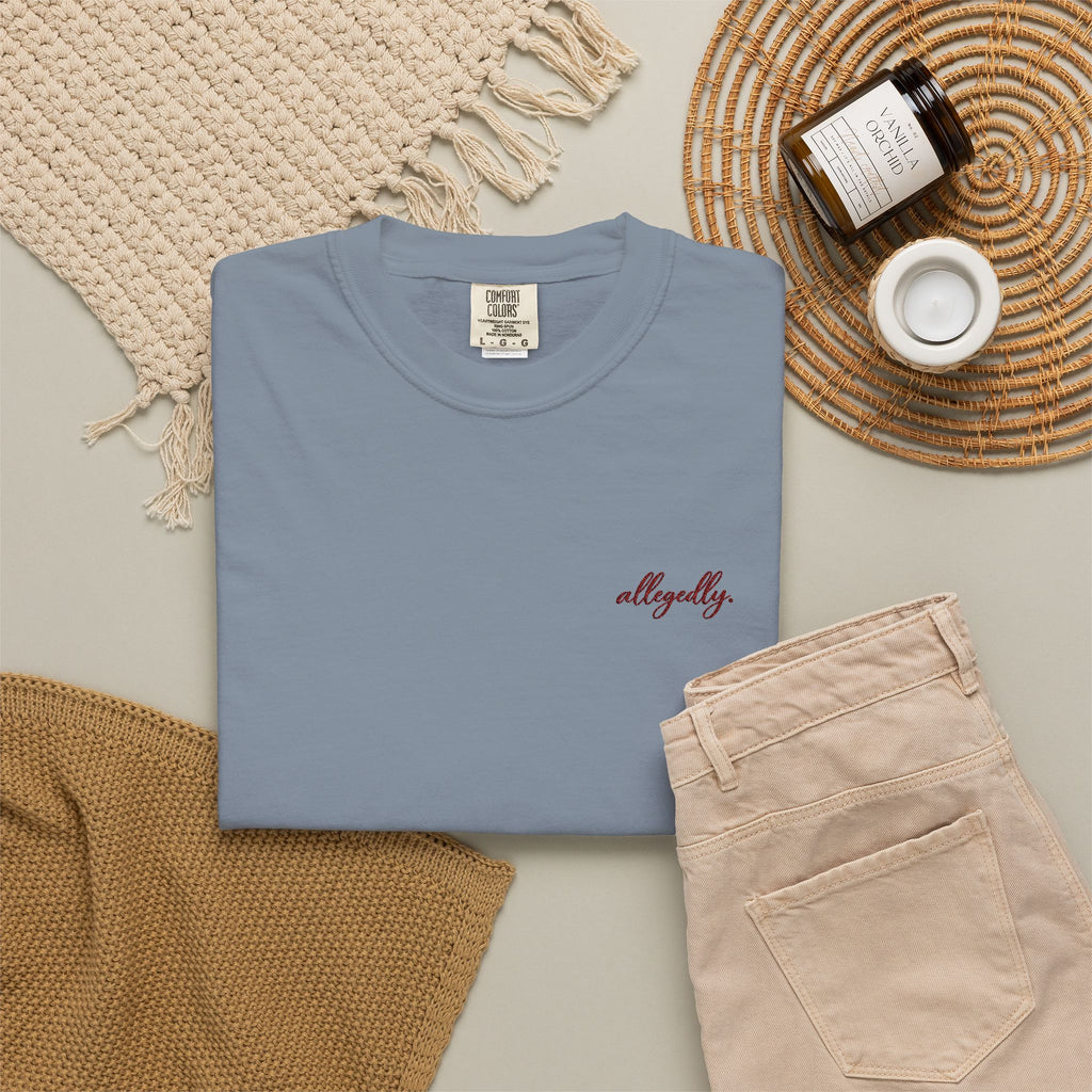 Allegedly. tee | Minimal Chest Print