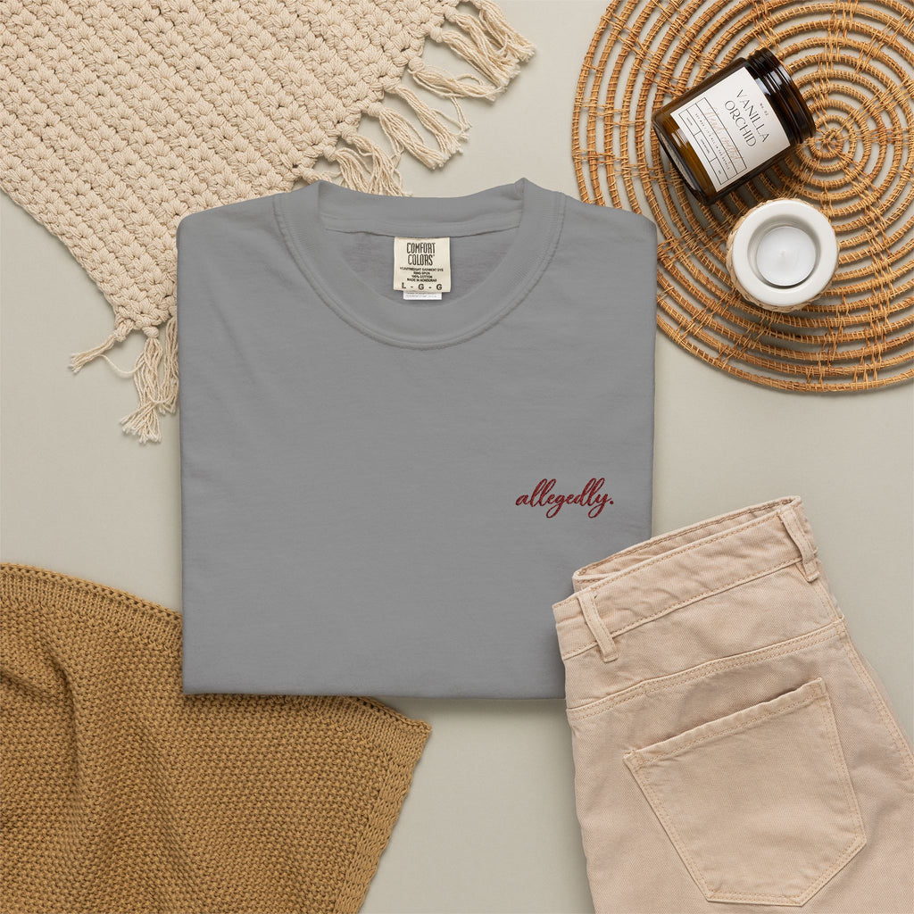 Allegedly. tee | Minimal Chest Print