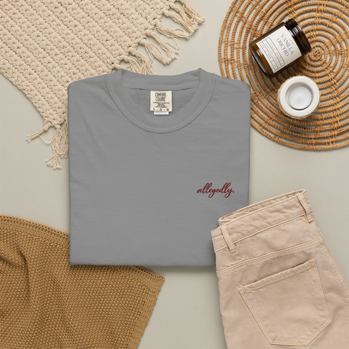 Allegedly. tee | Minimal Chest Print