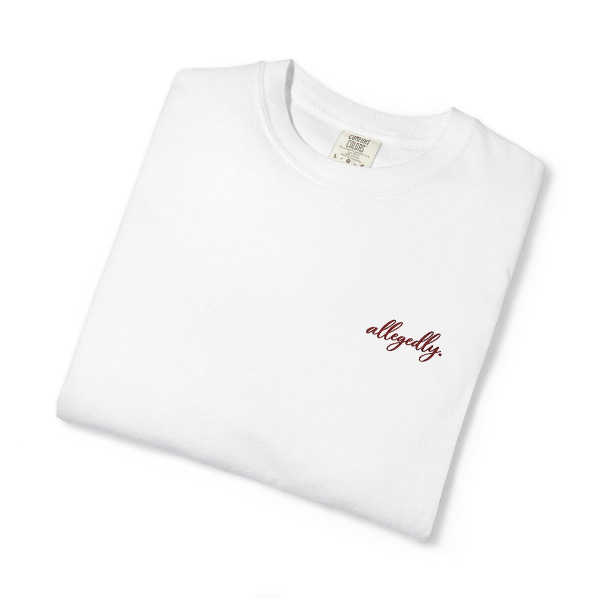 Allegedly. tee | Minimal Chest Print