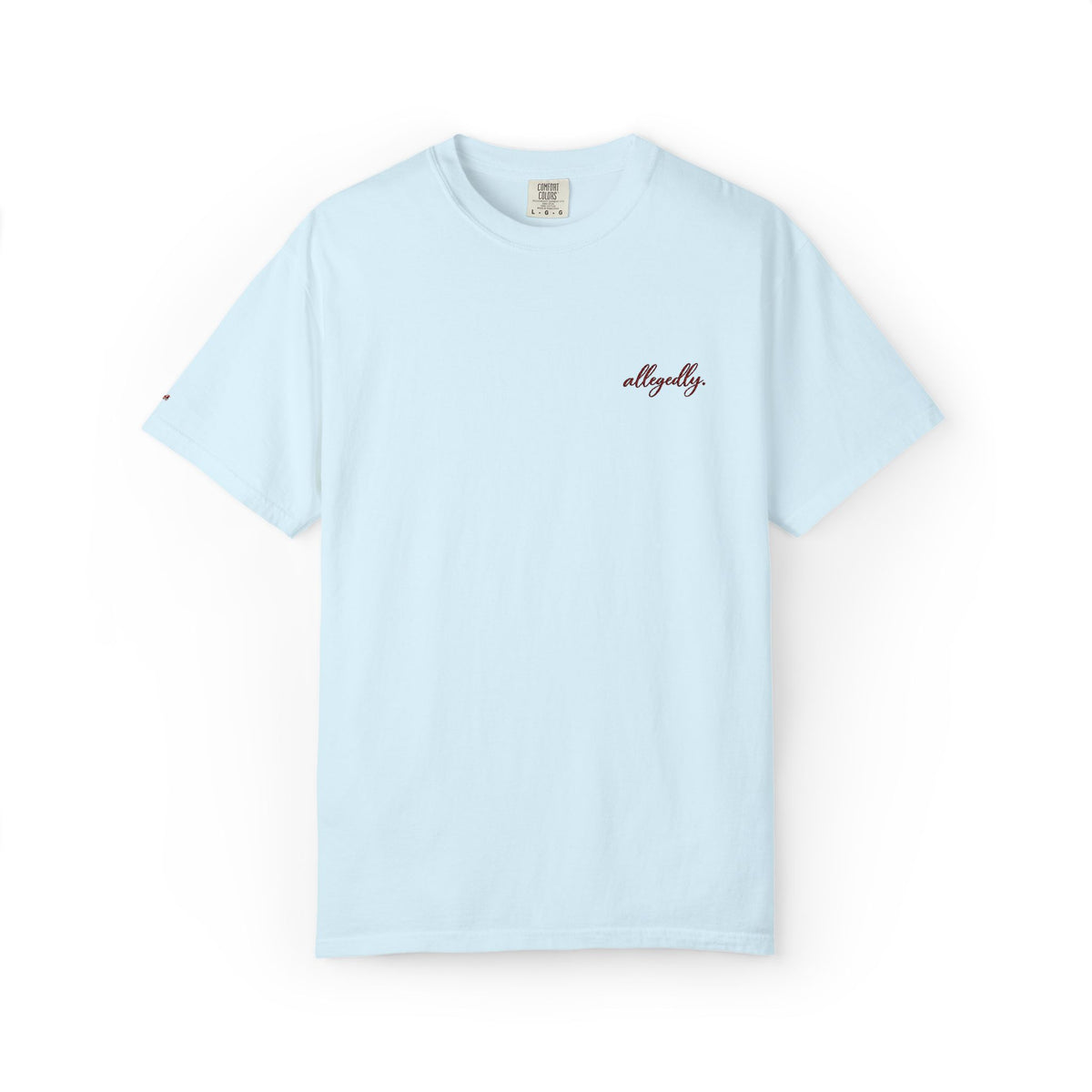 Allegedly. tee | Minimal Chest Print