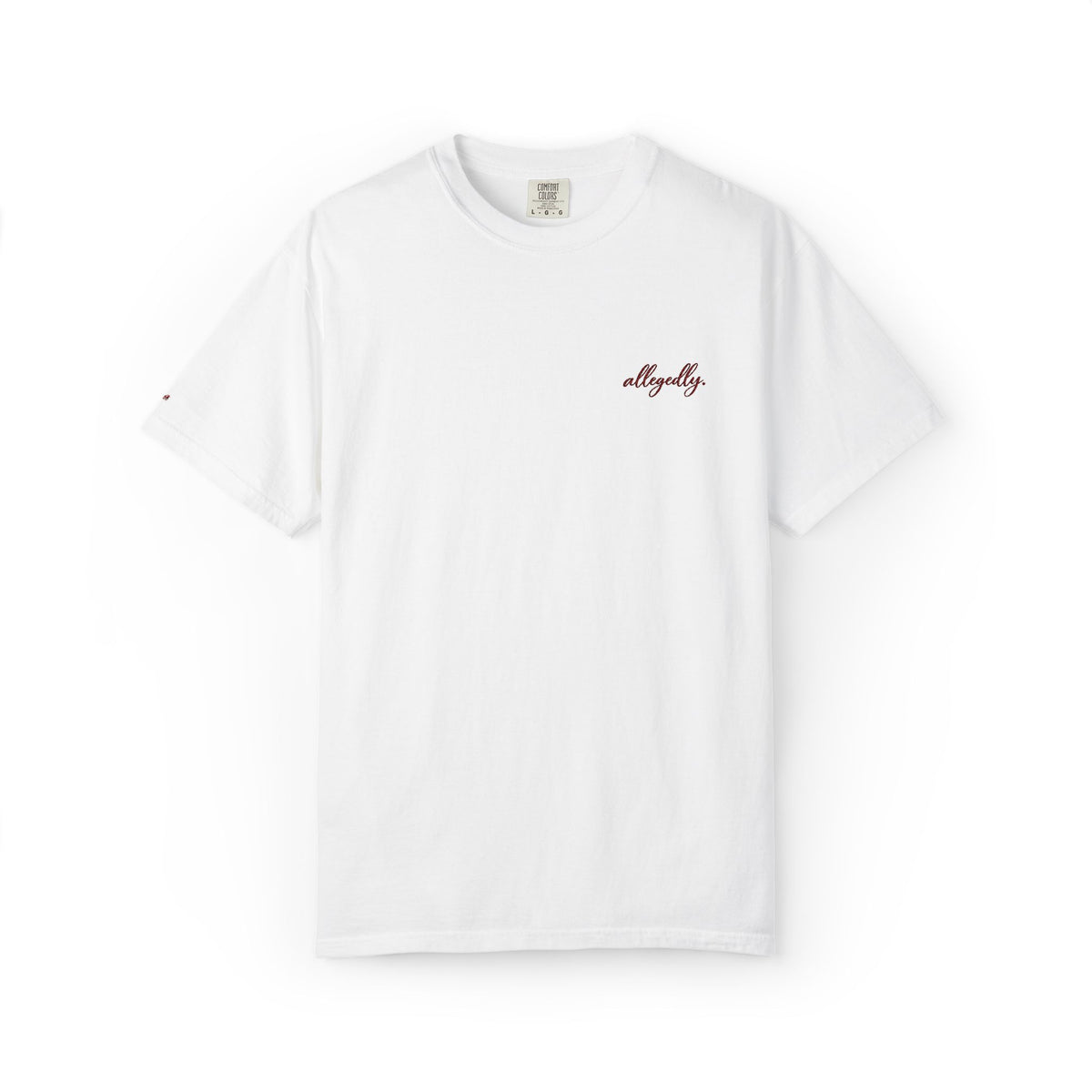Allegedly. tee | Minimal Chest Print