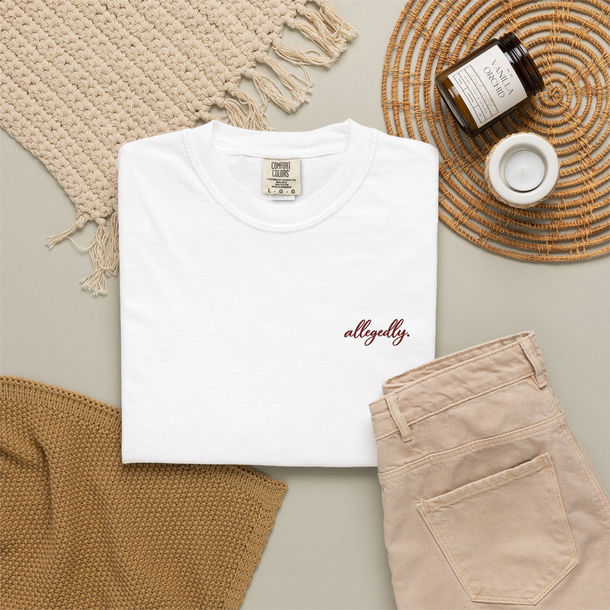Allegedly. tee | Minimal Chest Print