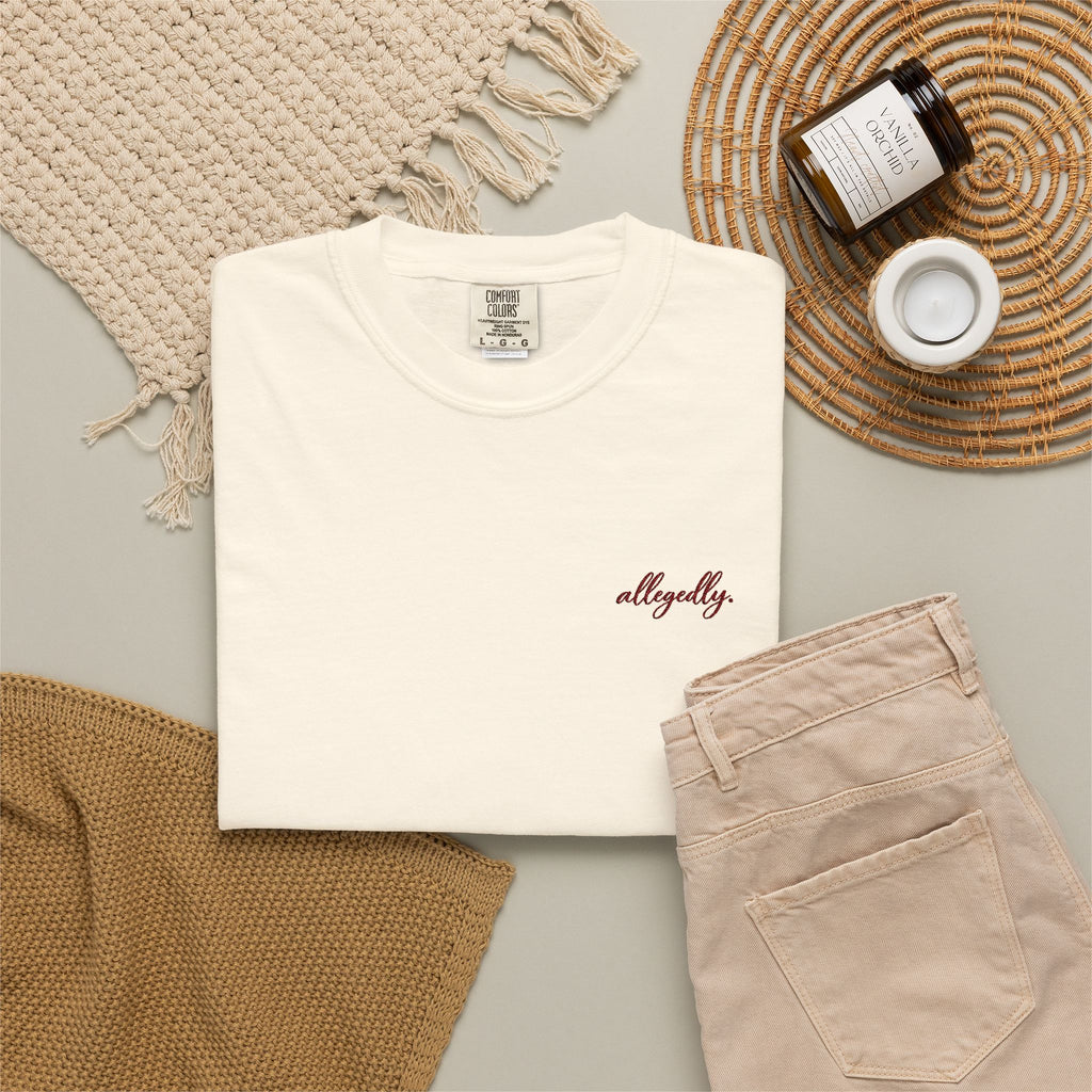 Allegedly. tee | Minimal Chest Print