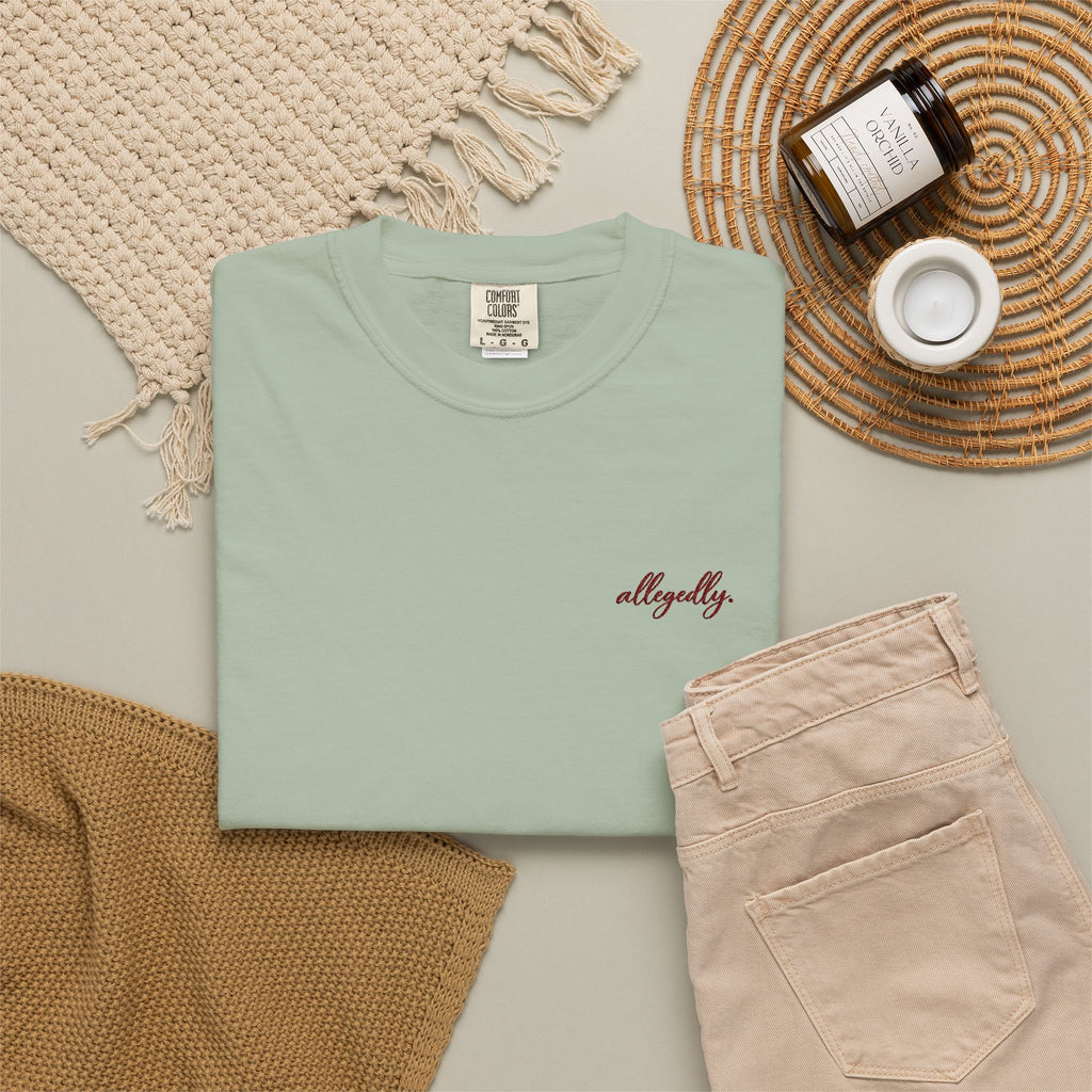 Allegedly. tee | Minimal Chest Print