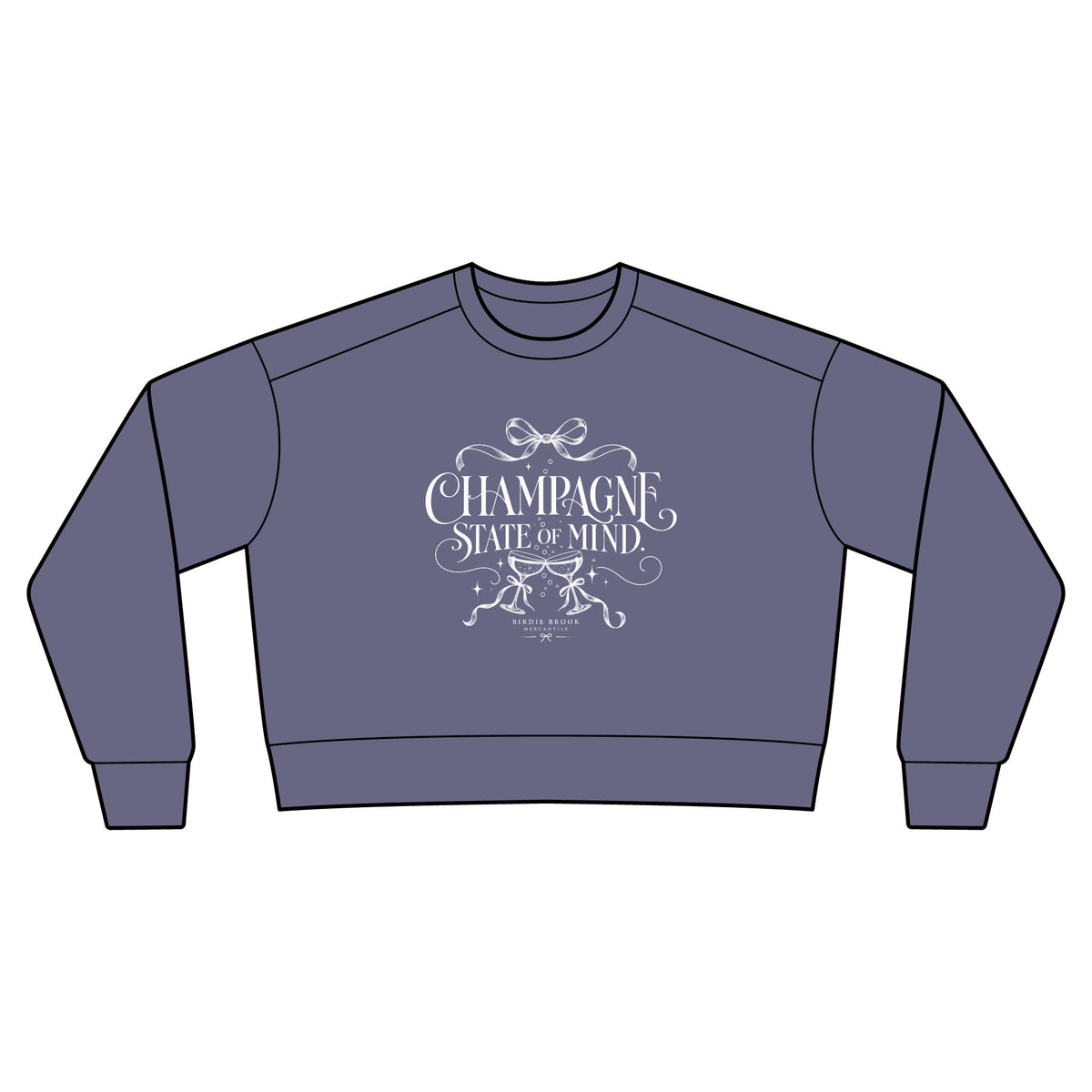 Champagne State of Mind Cropped Crewneck