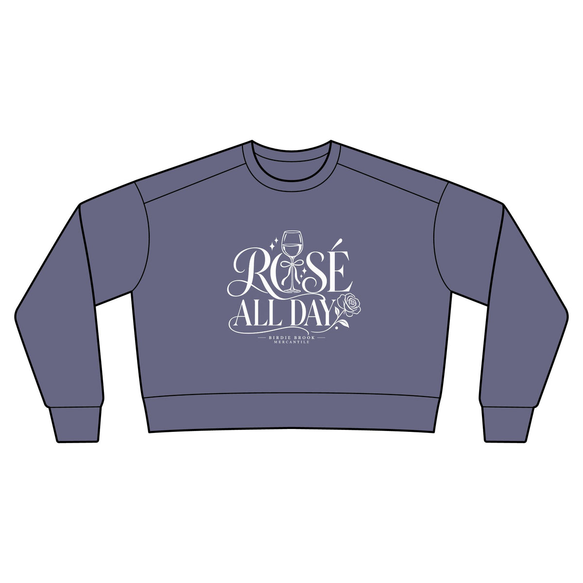 Rose All Day Cropped Crewneck