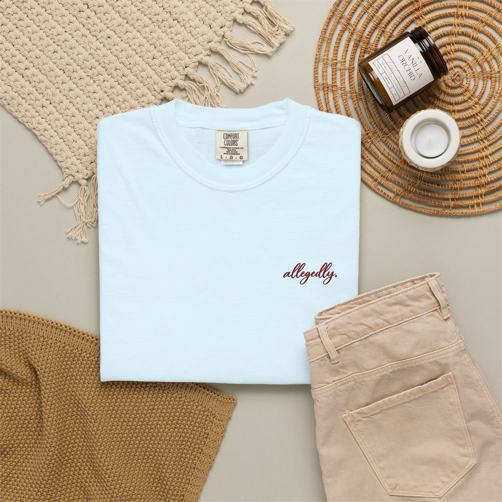 Allegedly. tee | Minimal Chest Print