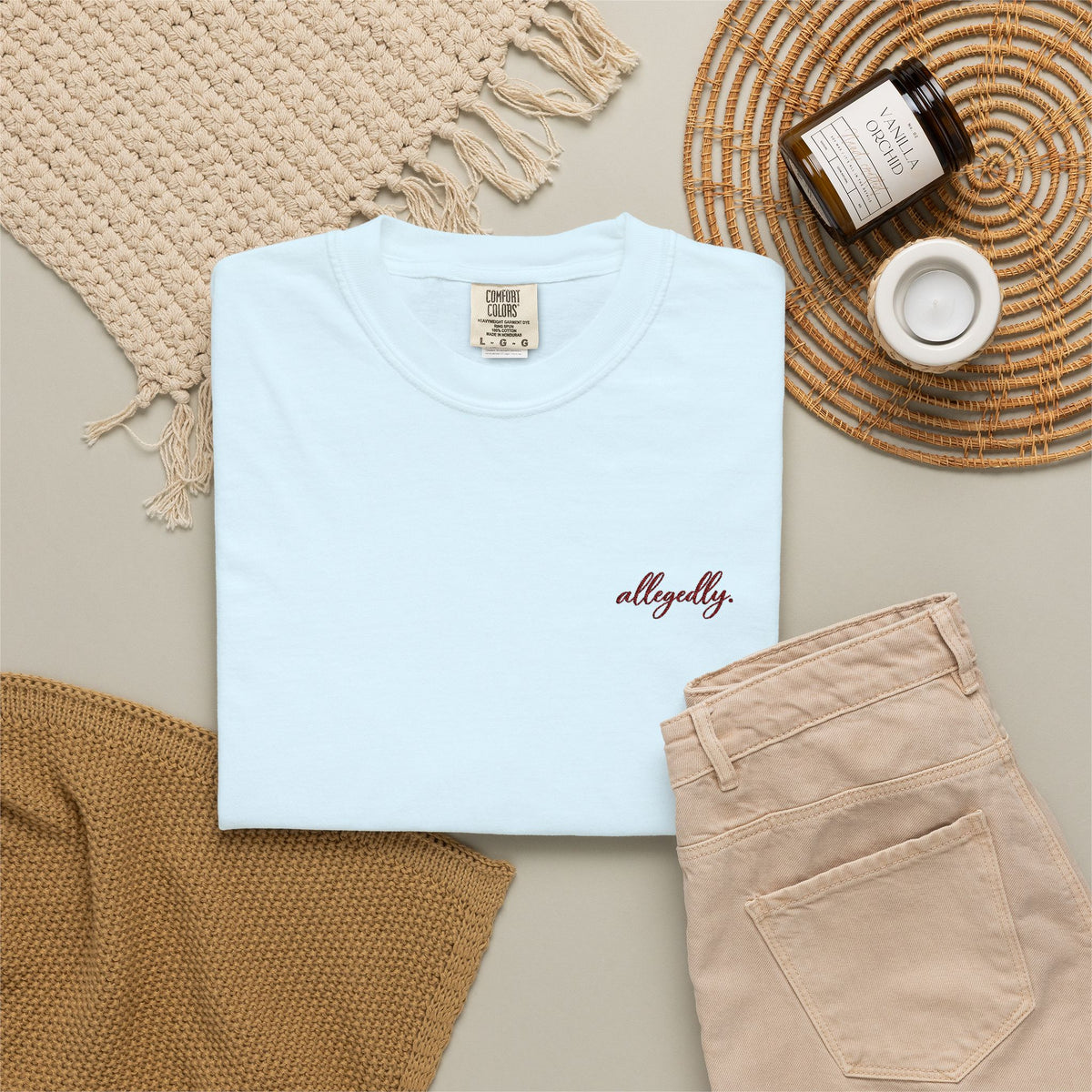 Allegedly. tee | Minimal Chest Print