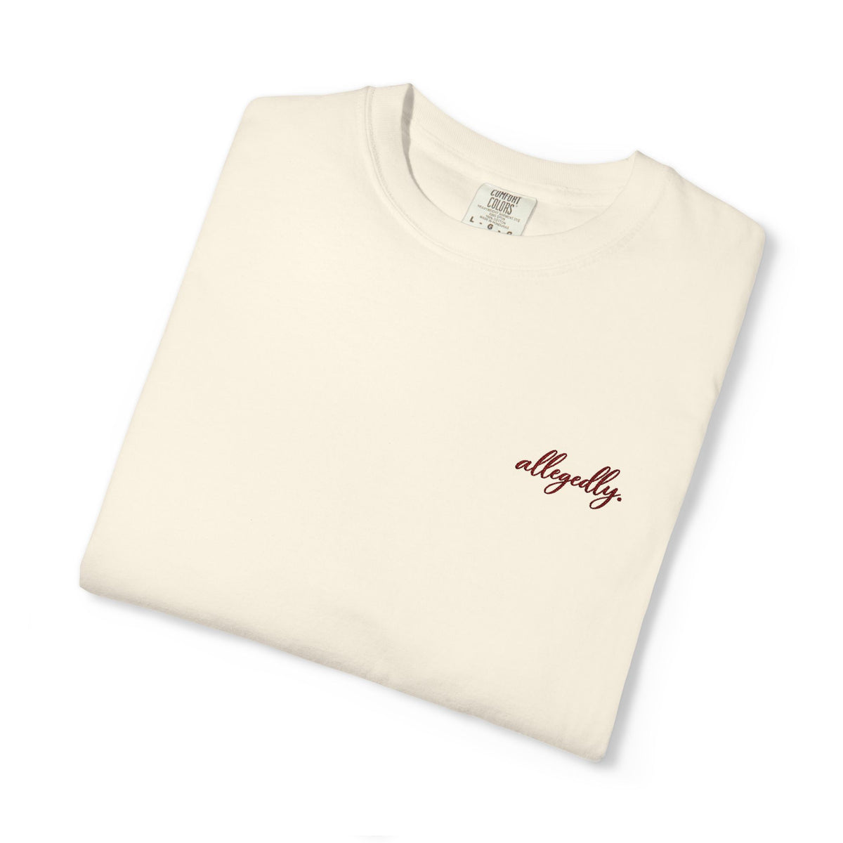 Allegedly. tee | Minimal Chest Print