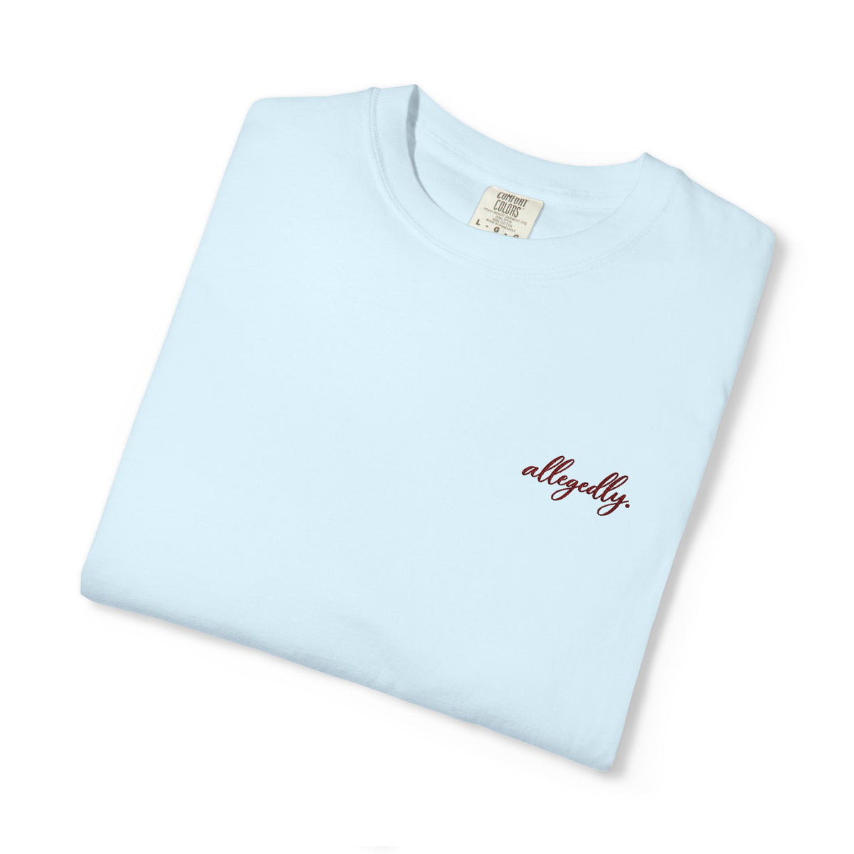 Allegedly. tee | Minimal Chest Print